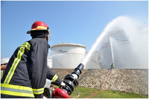 BSR – Diễn tập chữa cháy tại Nhà máy lọc dầu Dung Quất