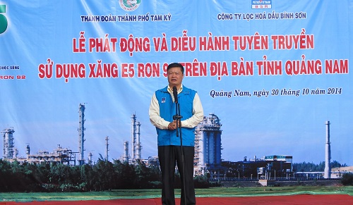 Phát động sử dụng xăng E5 RON 92 tại Quảng Nam Phát động sử dụng xăng E5 RON 92 tại Quảng Nam
