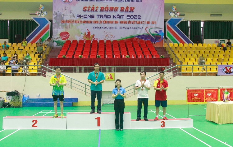 Than Cọc Sáu 10 năm liên tiếp đoạt cúp Giải Bóng bàn phong trào TKV Than Cọc Sáu 10 năm liên tiếp đoạt cúp Giải Bóng bàn phong trào TKV