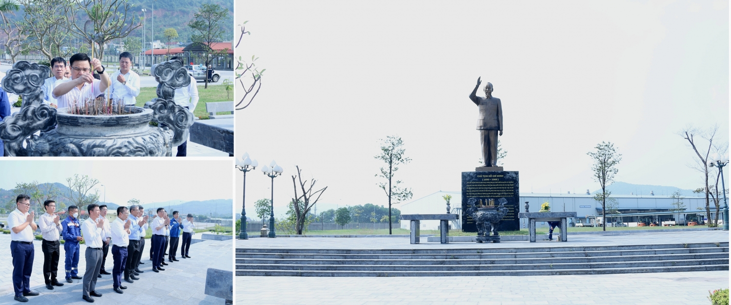 Tổng Giám đốc Petrovietnam Lê Mạnh Hùng kiểm tra tình hình hoạt động của Nhà máy Lọc hóa dầu Nghi Sơn