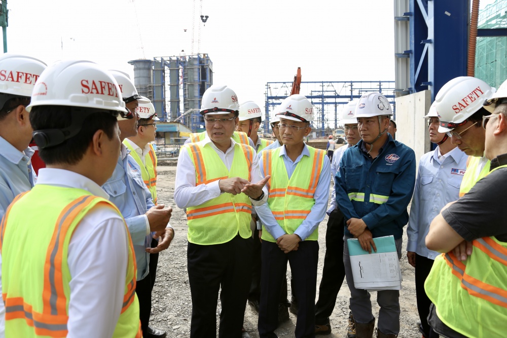Tổng Giám đốc Petrovietnam Lê Mạnh Hùng làm việc tại Dự án Nhà máy điện Nhơn Trạch 3 và 4