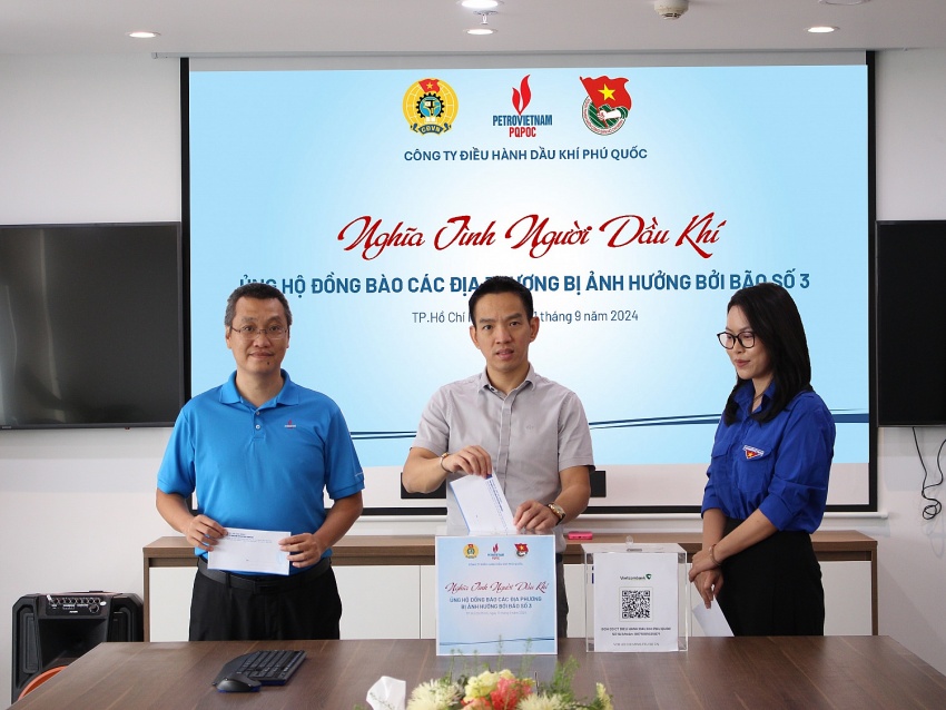 Người lao động Dự án khí Lô B chung tay hướng về đồng bào bị ảnh hưởng bởi cơn bão số 3 Người lao động Dự án khí Lô B chung tay hướng về đồng bào bị ảnh hưởng bởi cơn bão số 3