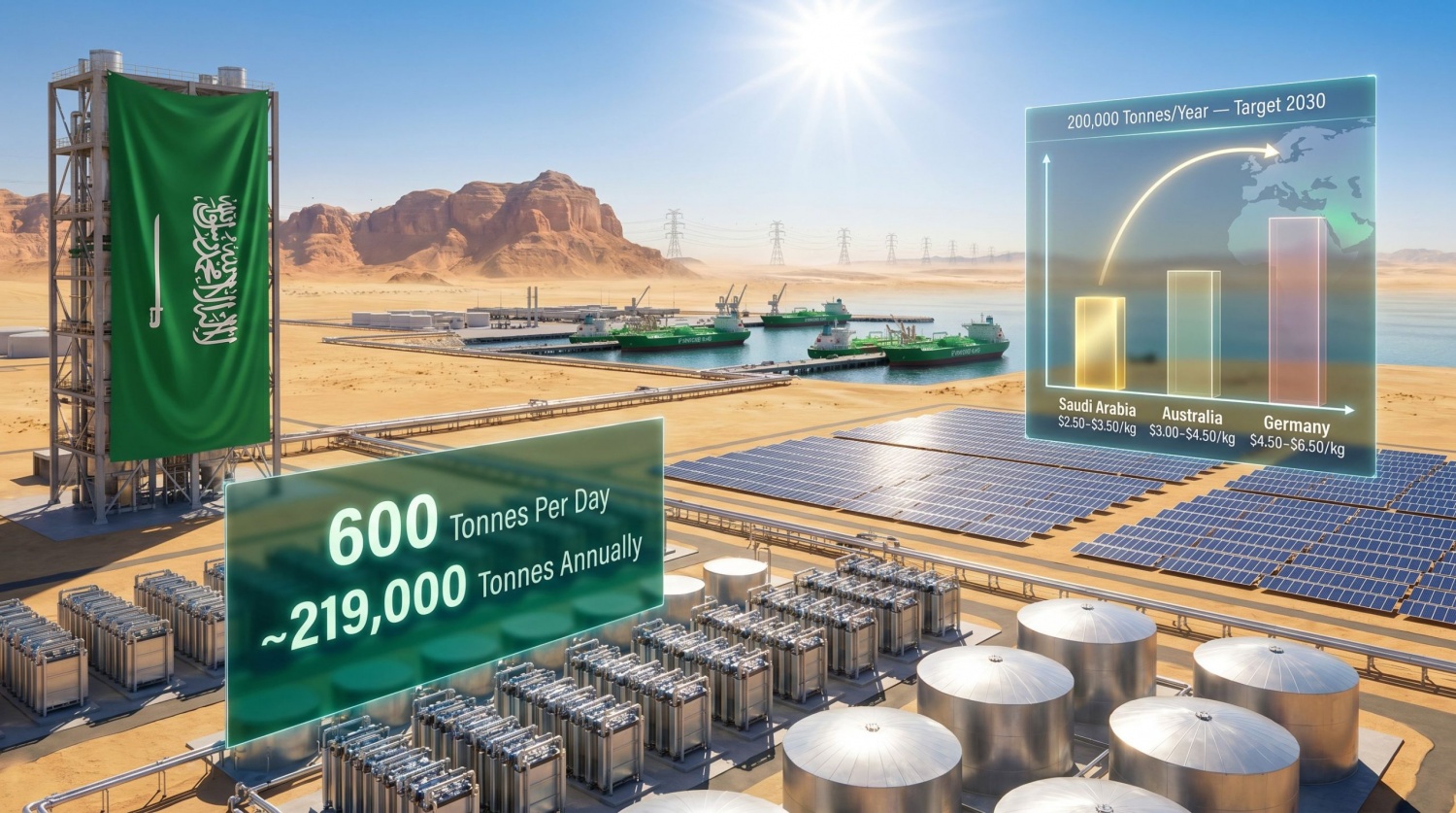 Ả Rập Xê-út tập trung xuất khẩu hydro xanh Ả Rập Xê-út tập trung xuất khẩu hydro xanh