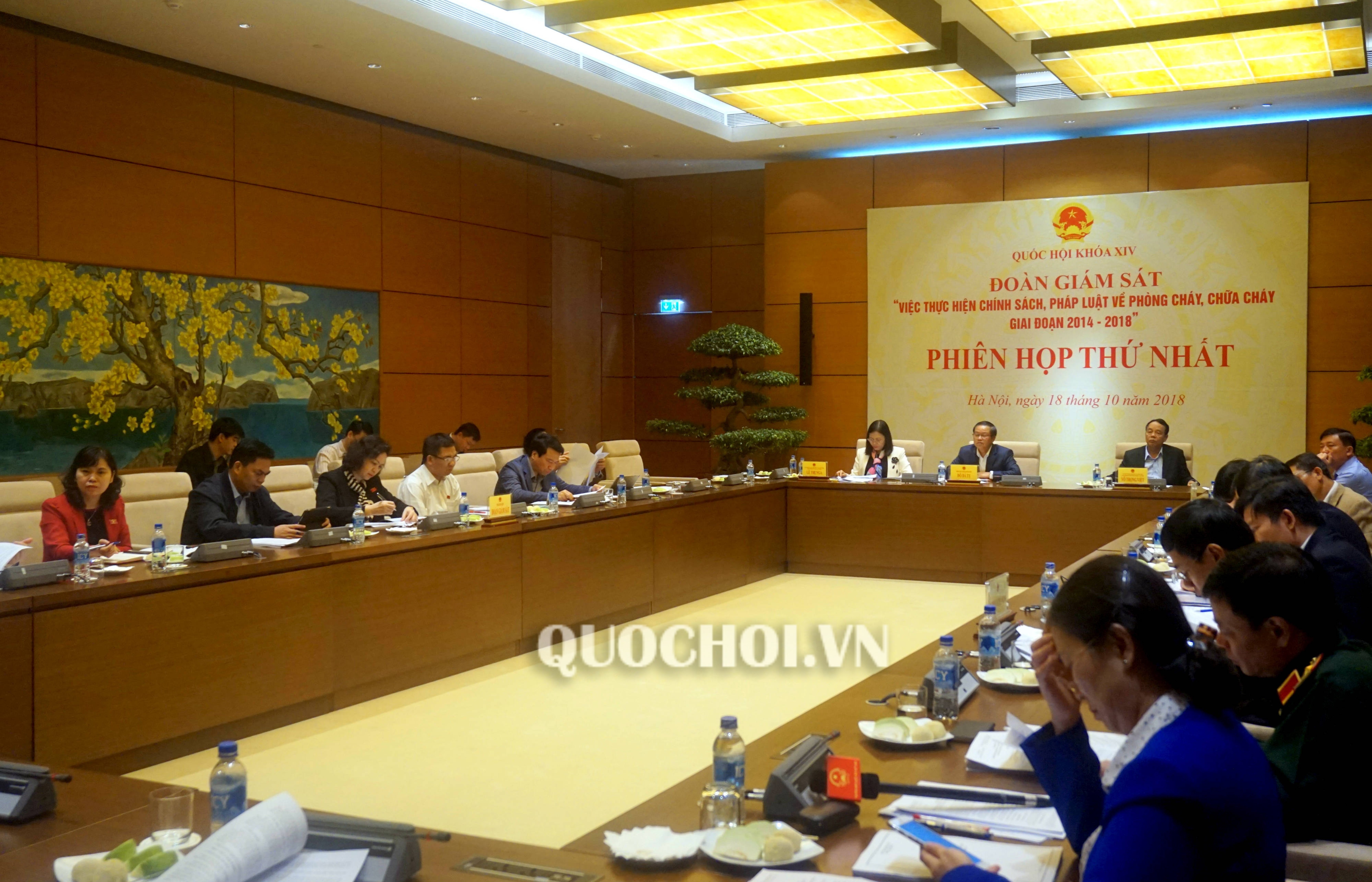 trien khai ke hoach giam sat viec thuc hien chinh sach phap luat ve pccc giai doan 2014 2018 cua quoc hoi
