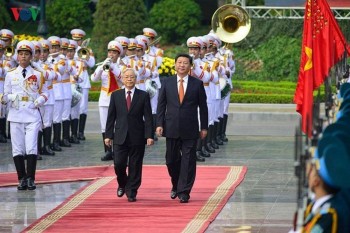 Hình ảnh lễ đón trọng thể Chủ tịch Trung Quốc Tập Cận Bình