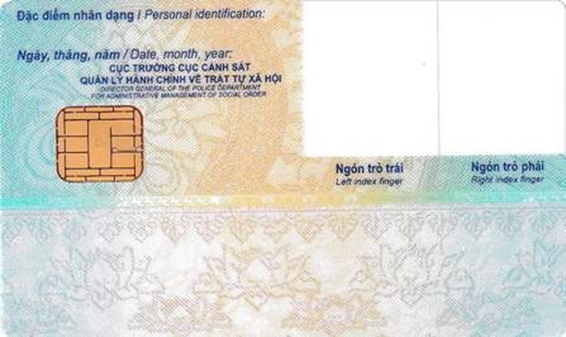 Mẫu thẻ căn cước công dân gắn chip chính thức Mẫu thẻ căn cước công dân gắn chip chính thức