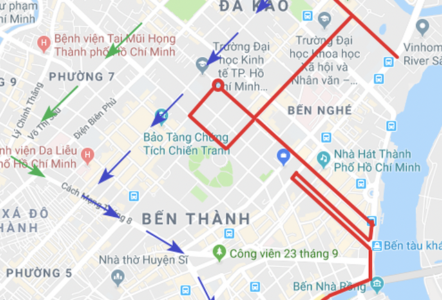 Cấm xe nhiều tuyến đường trung tâm Sài Gòn 2 ngày cuối tuần - 2