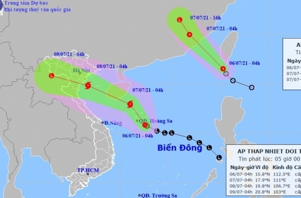 Áp thấp nhiệt đới trên Biển Đông mạnh lên thành bão - Vimarsana News