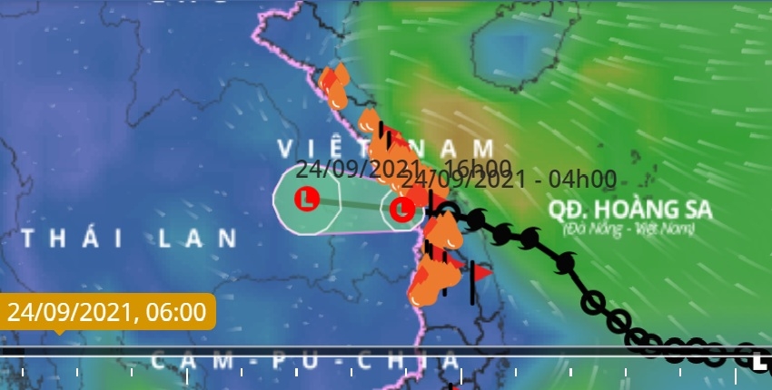 Bão số 6 suy yếu, mưa lớn tại Trung Bộ, Bắc Tây Nguyên, Bắc Bộ Bão số 6 suy yếu, mưa lớn tại Trung Bộ, Bắc Tây Nguyên, Bắc Bộ