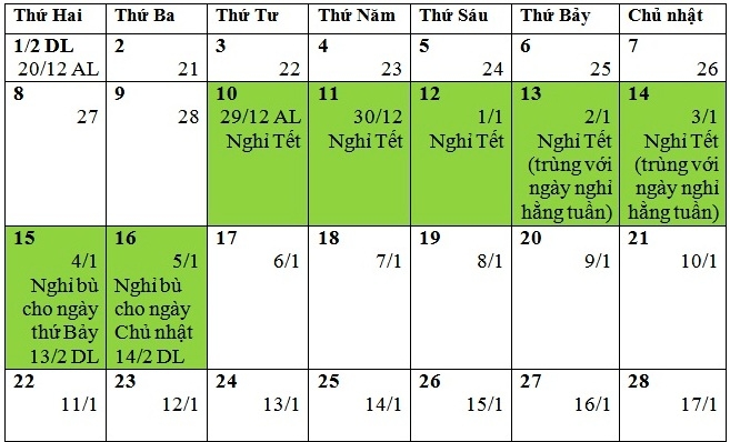 Chốt lịch nghỉ Tết Nguyên đán Tân Sửu 2021 Chốt lịch nghỉ Tết Nguyên đán Tân Sửu 2021