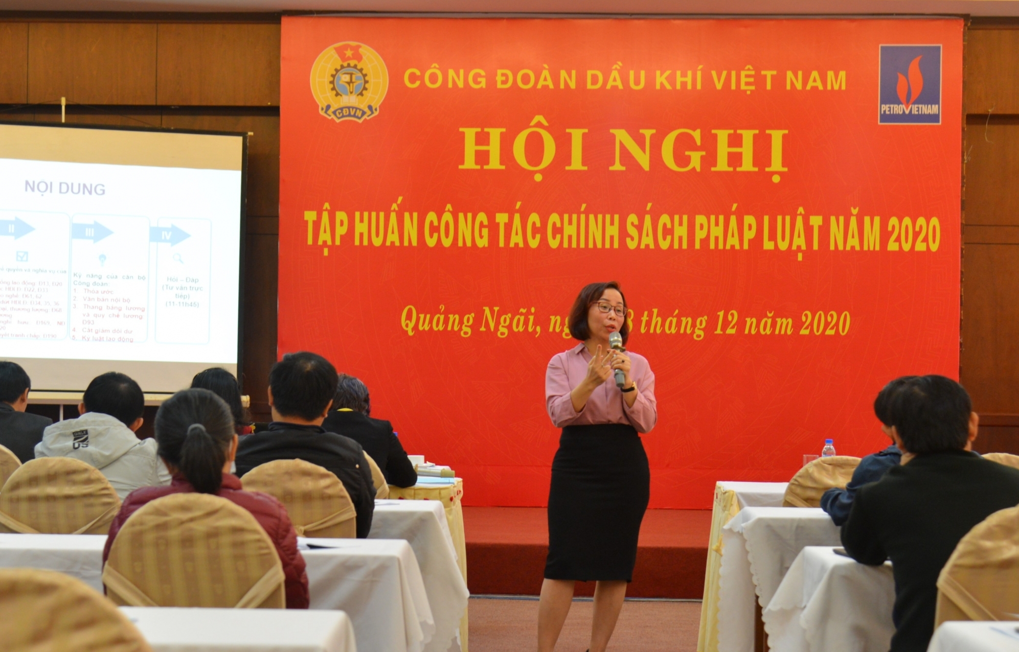 CĐ DKVN tổ chức Hội nghị Tập huấn công tác chính sách pháp luật năm 2020 tại miền Trung