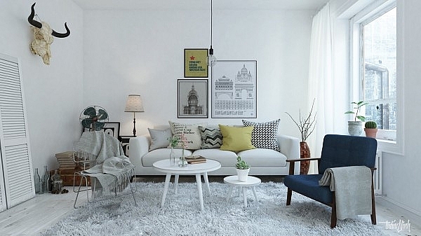 Mê mẩn với phòng khách mang phong cách Scandinavian me man 10 phong khach mang phong cach scandinavian