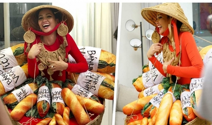 hoa hau hhen nie gay chu y khi dien trang phuc toan banh mi