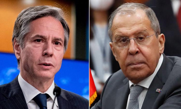 Ngoại trưởng Mỹ Antony Blinken (trái) tuyên bố đã có cuộc đối thoại thẳng thắn với người đồng cấp Nga Sergei Lavrov. Ảnh: CNN