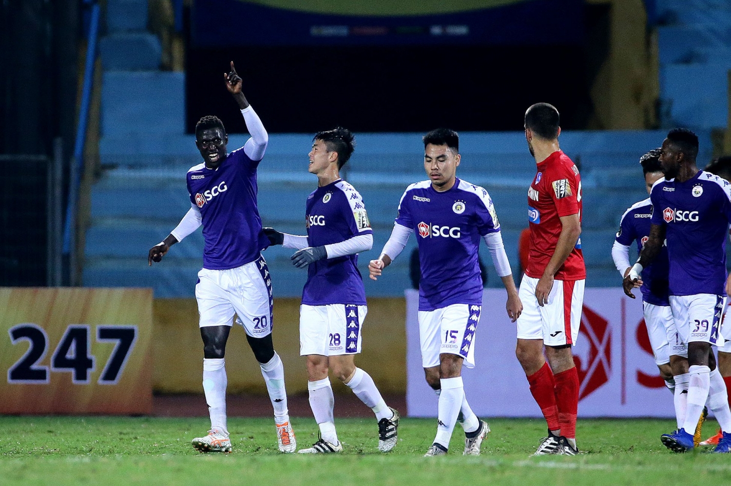 danh bai yangon united voi ty so 5 2 tren san khach ha noi fc tra du ca goc lan lai