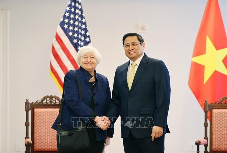 Thủ tướng Phạm Minh Chính tiếp Bộ trưởng Tài chính Hoa Kỳ - 3