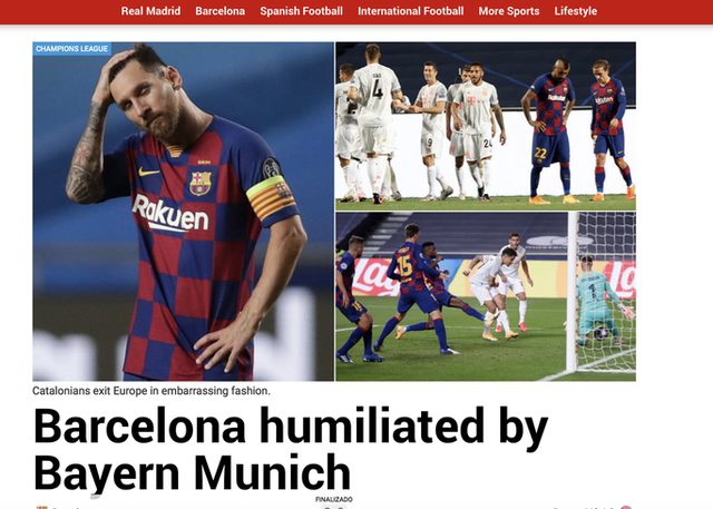Báo chí thế giới kinh hoàng, gọi Barcelona là “nỗi ô nhục” bao chi the gioi kinh hoang goi barcelona la noi o nhuc