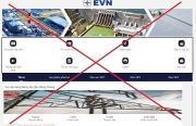 Về việc xuất hiện trang web giả mạo thương hiệu EVN