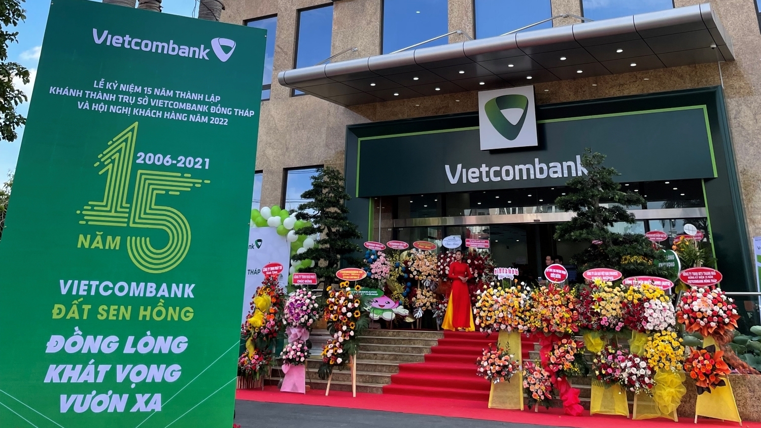 Vietcombank Đồng Tháp khánh thành trụ sở hoạt động mới