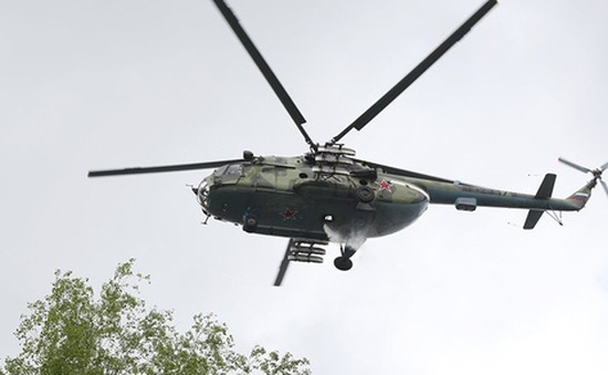 Cận cảnh trực thăng Mi-8 khai hỏa tiêu diệt 'kẻ thù' ở Kyrgyzstan
