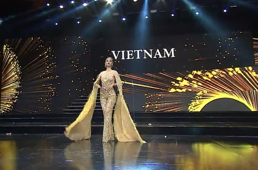 Á hậu Kiều Loan hóa “phượng hoàng lửa” tại Bán kết Miss Grand International