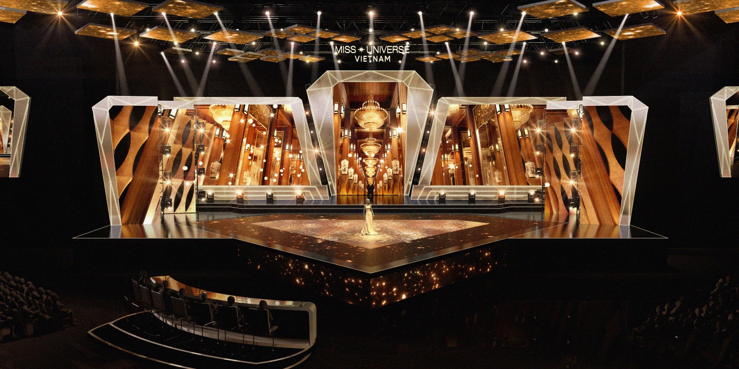 Hé lộ sân khấu đêm chung kết Hoa hậu Hoàn vũ Việt Nam 2019