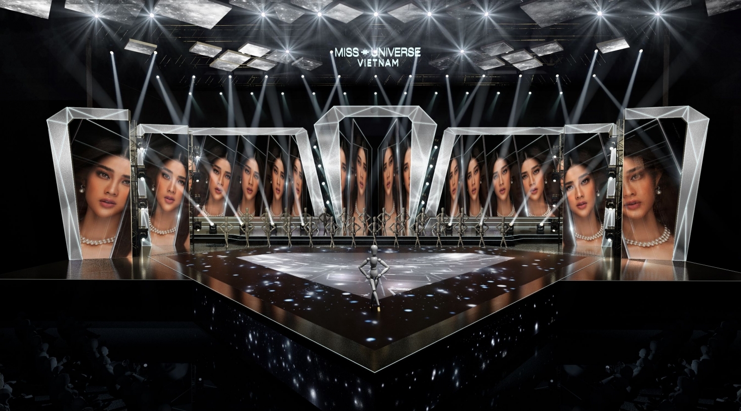 Hé lộ sân khấu đêm chung kết Hoa hậu Hoàn vũ Việt Nam 2019